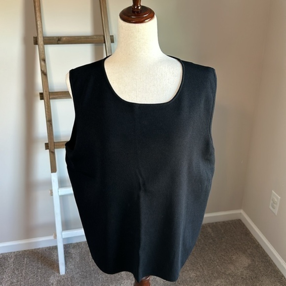 Cable & Gauge Sleeveless Top in Black Size 2X- See Measurements Runs Small GUC